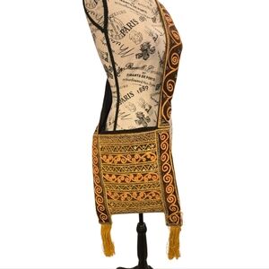 Bohemian Style Brown and Gold Crossbody Bag